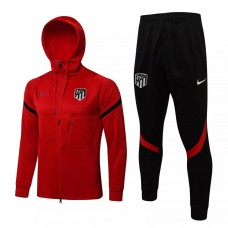 Chándal de fútbol de presentación con capucha roja del Atlético de Madrid 2021-22