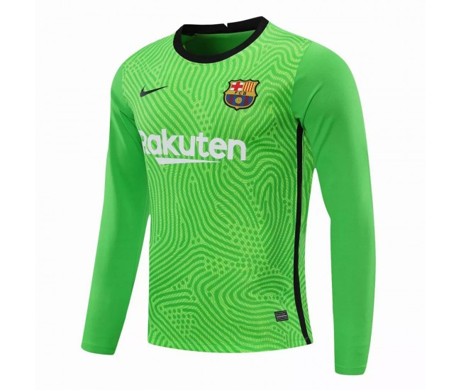 Camiseta Portero Barcelona Manga Larga Verde 2020 2021