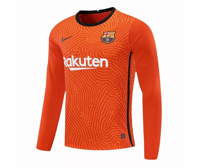 Camiseta Portero Barcelona manga larga naranja 2020 2021