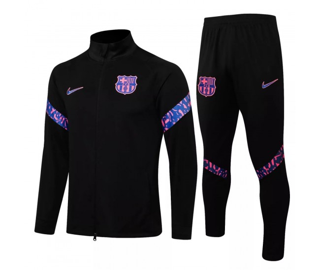 Chandal negro de fútbol de presentación de entrenamiento FC Barcelona 2021-22