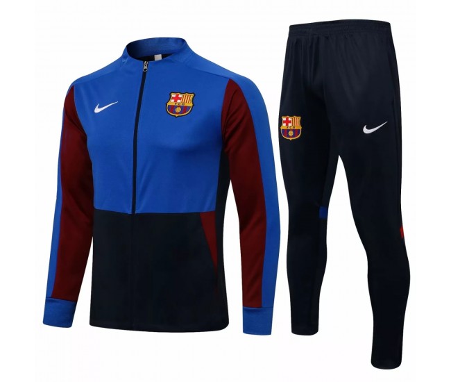 Chándal de fútbol azul de presentación de entrenamiento FC Barcelona 2021-22