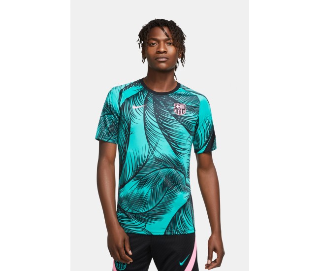 Camiseta De Entrenamiento Pre-partido Barcelona 2020 2021 Verde