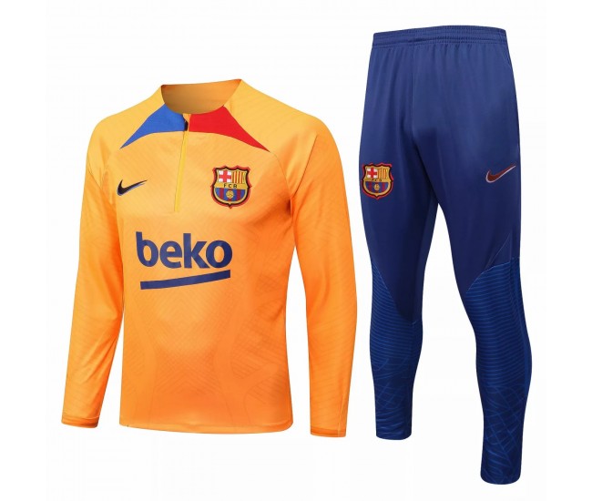 Chandal tecnico de futbol naranja de entreno FC Barcelona 2022-23