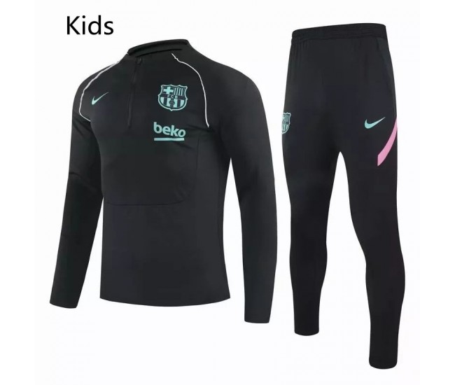 Chándal técnico de entrenamiento de fútbol FC Barcelona negro Niños 2020 2021