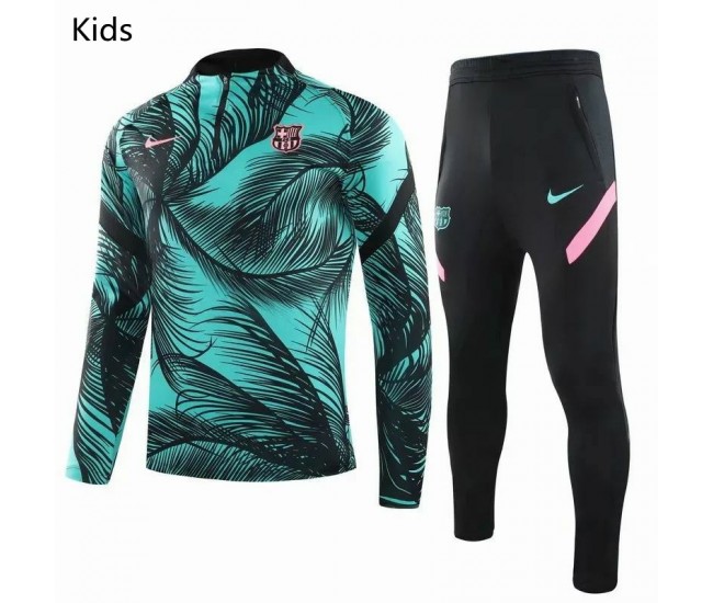 Chándal técnico de entrenamiento de fútbol FC Barcelona Verde Niños 2020 2021