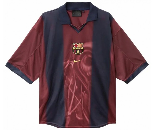 Camiseta retro de esqueleto para hombre del FC Barcelona X Travis Scott 20-21