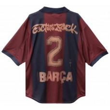 Camiseta retro de esqueleto para hombre del FC Barcelona X Travis Scott 20-21