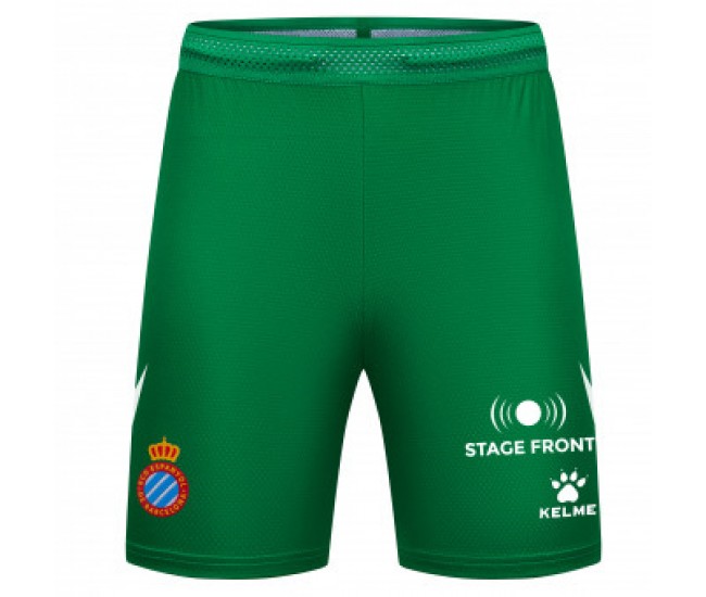 RCD Espanyol Tercer Pantalón corto de portero verde para hombre 2023-24