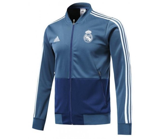 Real Madrid Himno Full-Zip Chaqueta Azul Claro