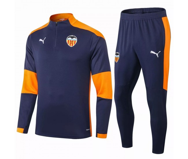 Chándal Técnico de Fútbol de Entrenamiento Valencia Azul Marino 2020 2021