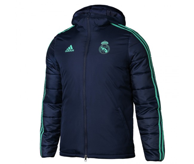 Chaqueta de invierno de la UCL del Real Madrid azul marino