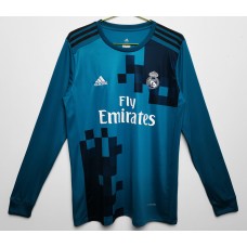 Camiseta retro de la tercera equipación de manga larga del Real Madrid 2017-2018