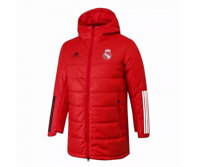 Chaqueta de invierno roja del Real Madrid 2020 2021