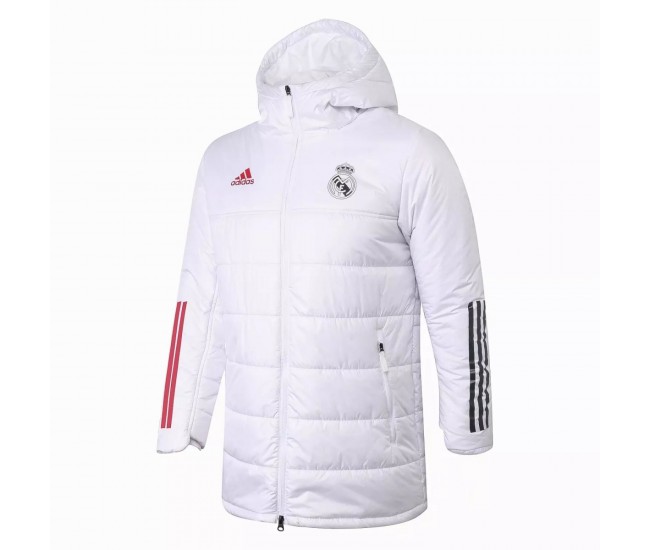 Chaqueta de invierno blanca del Real Madrid 2020 2021