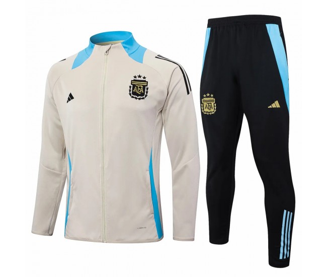 Chándal de fútbol de presentación de entrenamiento beige para hombre de Argentina 2024-25