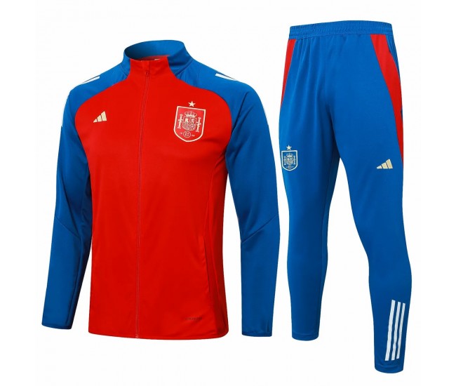 Chándal de fútbol de presentación de entrenamiento rojo para hombre de España 24-25